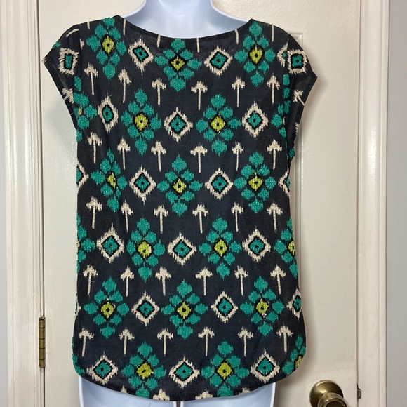 Calypso St. Barth Beaded Sequined Ikat Top Shirt M - Picture 4 of 7
